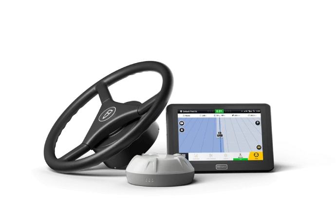 FjDynamics AT2 Autosteer system. Photo of the main components.