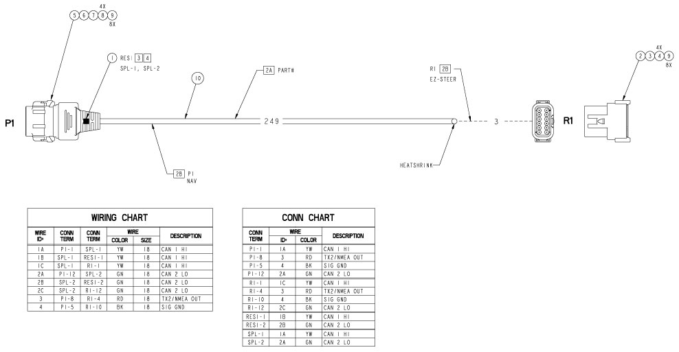 Cable Assy, NAV to EZ-Steer